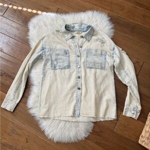 Mystree Light Blue Denim Top